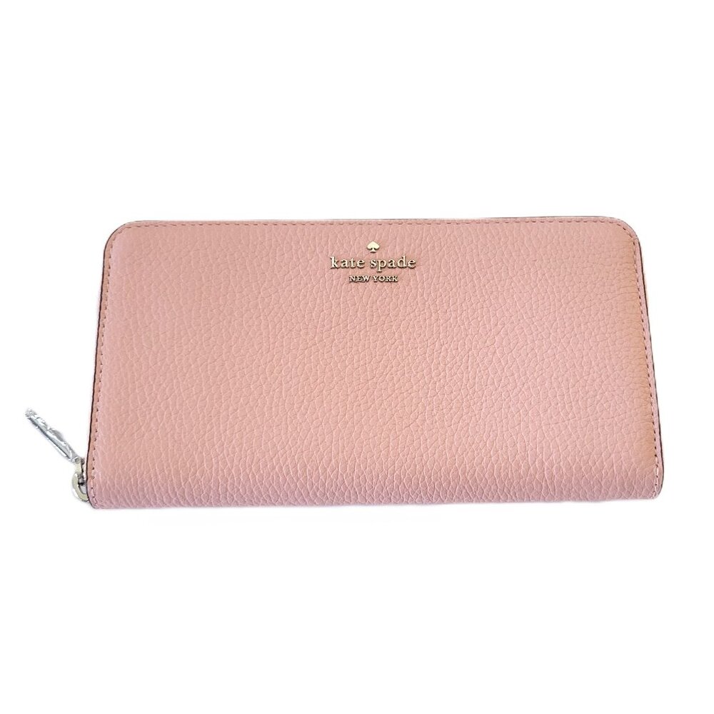 Kate Spade KH786 Lena Pebbled Leather Large Continental Wallet Clutch Tutu Pink